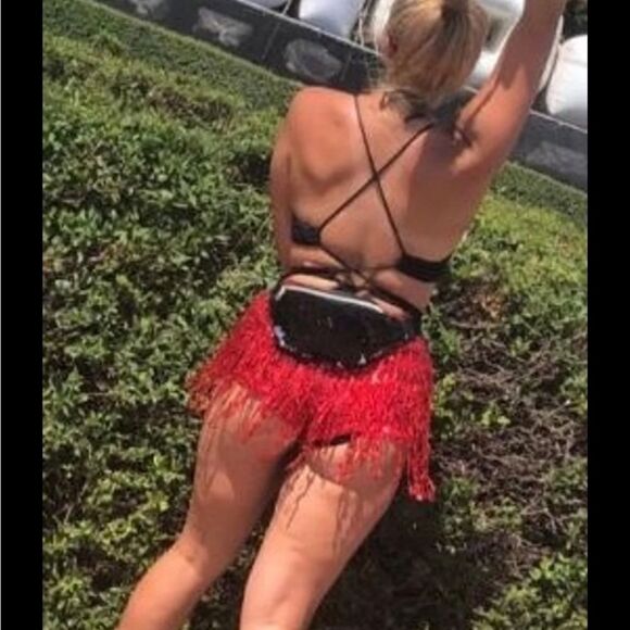 Red sequin shorts   - Picture 2 of 2